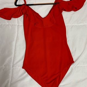 Forever21 Red/Tomato Bodysuit